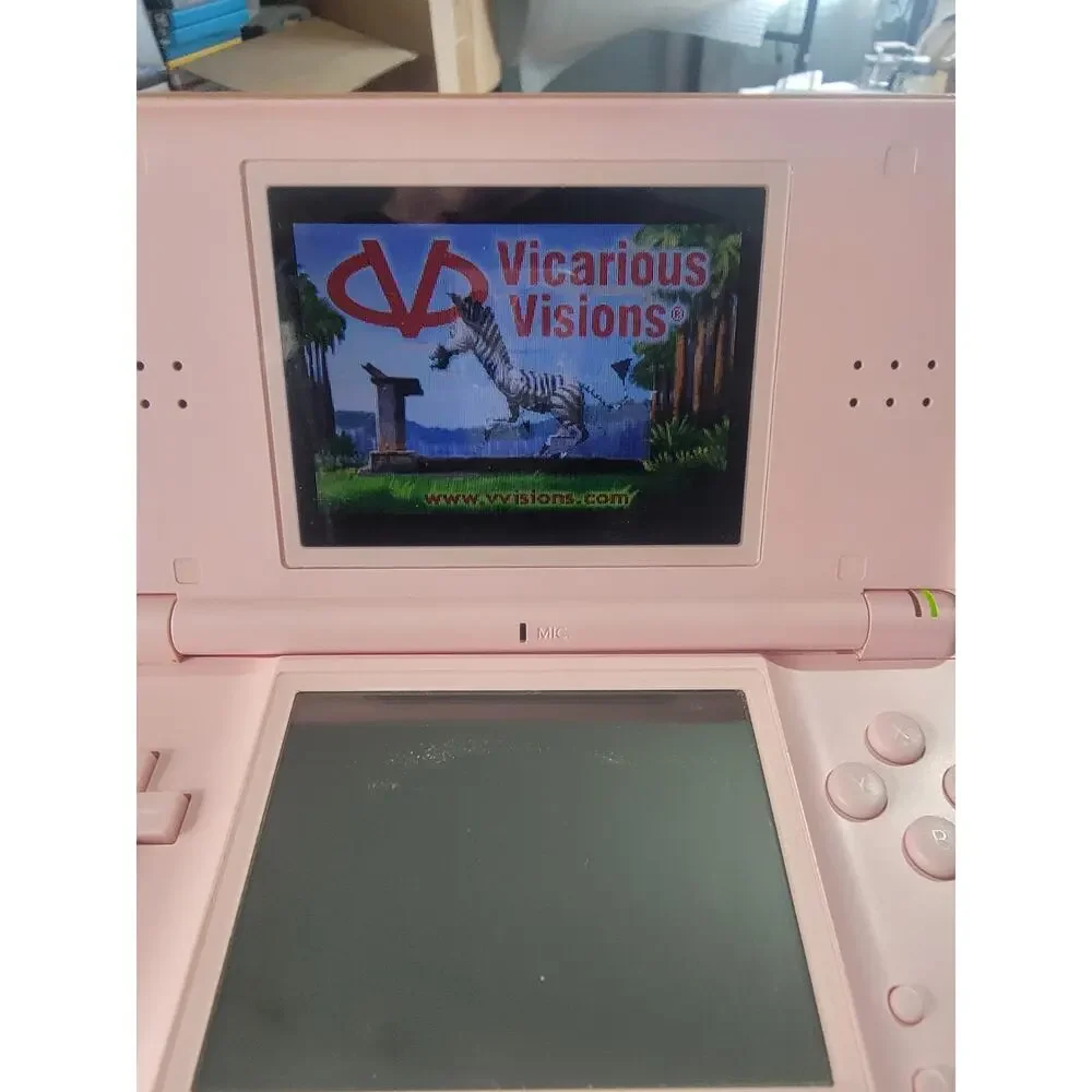 Nintendo Pink DS Lite Handheld System With Stylus Charger 5 GB Games
